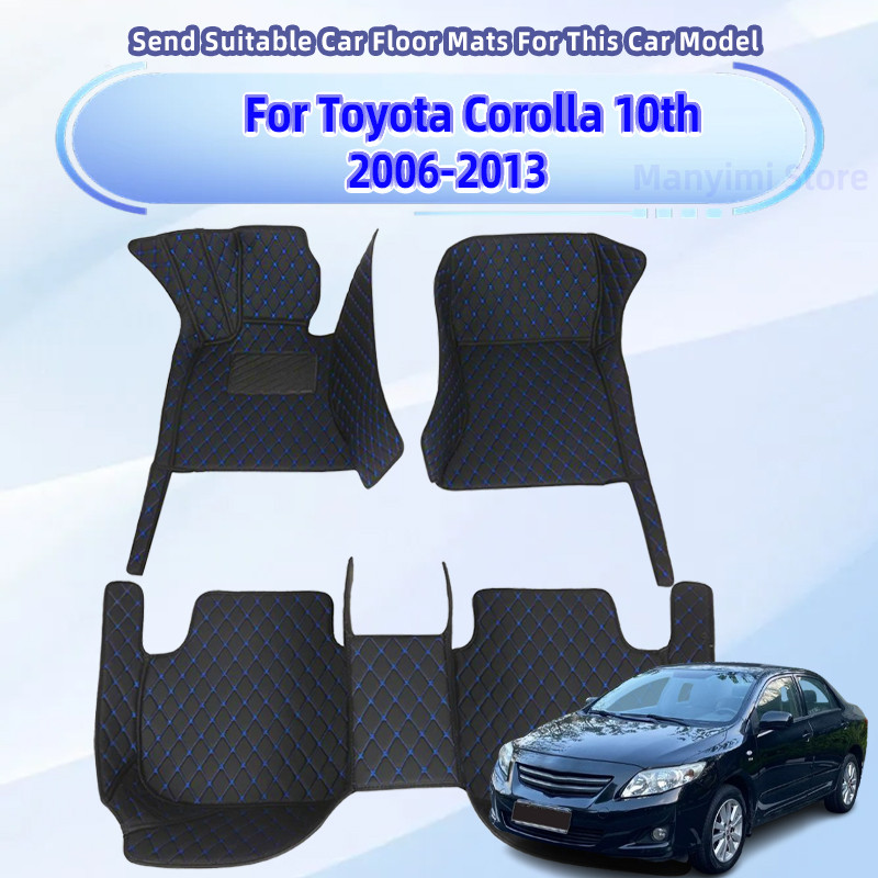 Tapetes De Carro Para Toyota Corolla 10th E140 E150 2006-2013 Almofadas De Pé Acessórios Interiores Automóveis 2012 2011