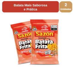 KIT SAZÓN® Tempero Para Batata Frita - Páprica com Tomate 60g 2 Uni