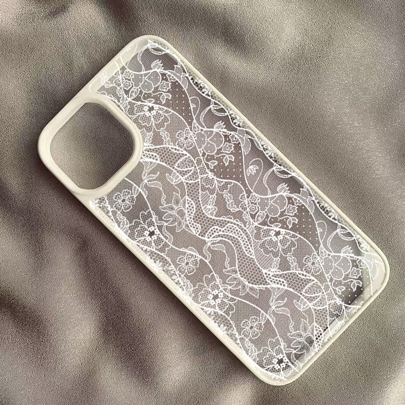 Capa Floral De Renda Branca Vintage Para Samsung Galaxy S26 S25 FE S24 Ultra S23 A56 A55 A54 A53 A06 A16 A15 A35 A34 5G