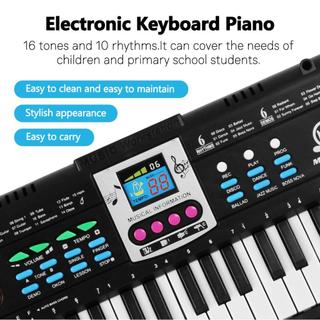 Borlyn-br 61 teclas Música Digital Teclado Eletrônico Infantil Piano Elétrico Multifuncional para Aluno com Função de