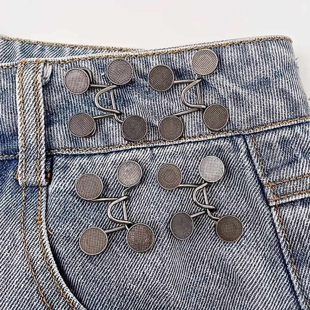 Clipe Mágico Para Redução De Cintura Botão Oculto Ajustável Calças E Jeans Prendedor De 2 Pacotes Presente Prático
