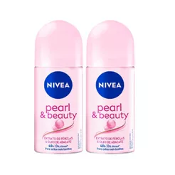 Kit 2 Desodorante Antitranspirante Nivea Roll On Pearl & Beauty 50ml