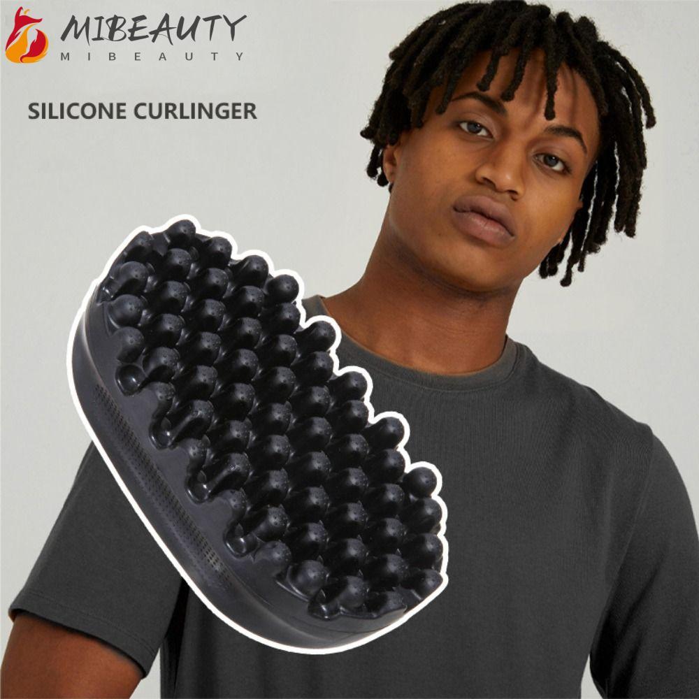 MIBEAUTY Twist Styler Brush , Edge Groove Design Soft Air Amortecimento Silicone Curl Hair Escova De , 2 Em 1