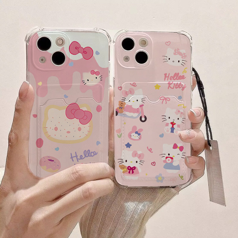 Capa De Telefone Carteira Fofa Hello Kitty Para Samsung Galaxy A04 A22 A13 A12 A42 A53 A52S A52 A72 A32 A50 A30 A71 A51 