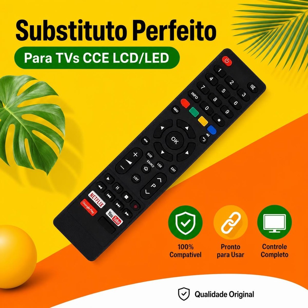 Controle Remoto Smart Tv Philco 4k Tecla Netflix Globo Play