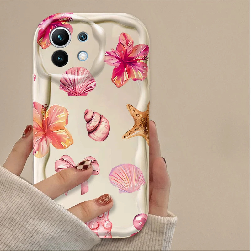 Capa de Telefone com Organismos Marinhos Coloridos para Xiaomi Mi 14 12 12T 11 L
