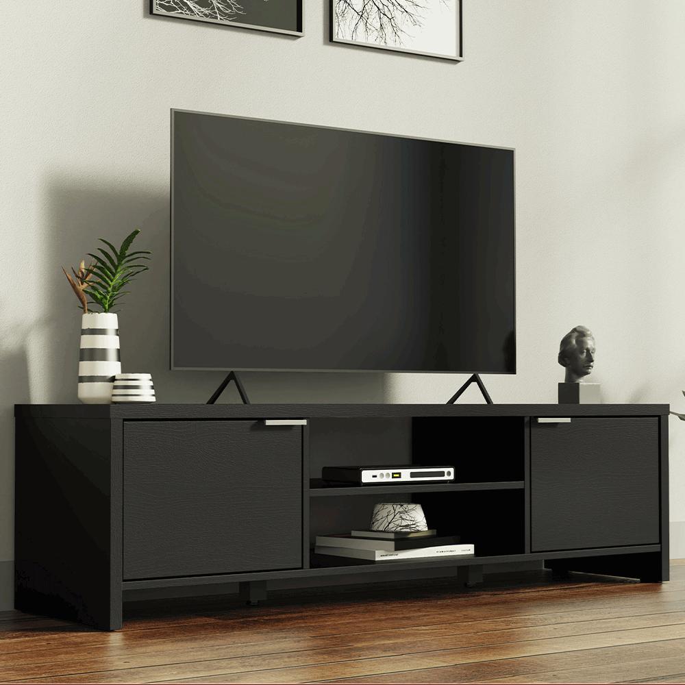 Rack para TV até 65 Polegadas Madesa 6918 com 2 Portas Preto PO