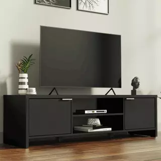 Rack para TV até 65 Polegadas Madesa 6918 com 2 Portas Preto PO