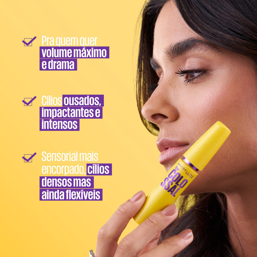 Máscara de Cílios Maybelline The Colossal Volum' Express Lavável Preto com 9,2ml · foto 2