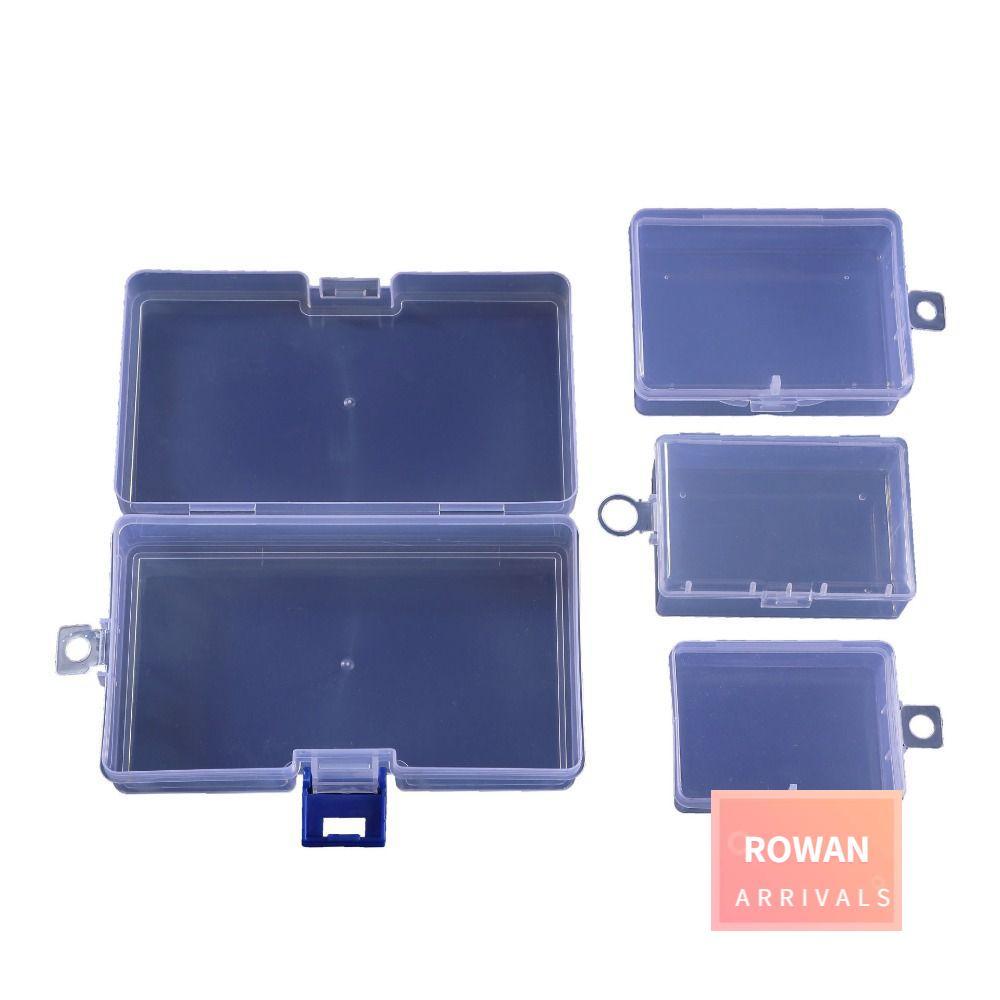 Caixa De Armazenamento Transparente ROWANBABY , Recipiente De Contas De Joias Quadradas De Plástico , Itens Pequenos Tra