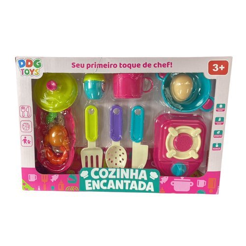 Kit Cozinha Infantil Brinquedo Acessorios Utensilios Simulacao Culinaria Diversao Educativa Desenvolvimento Motor Ima...