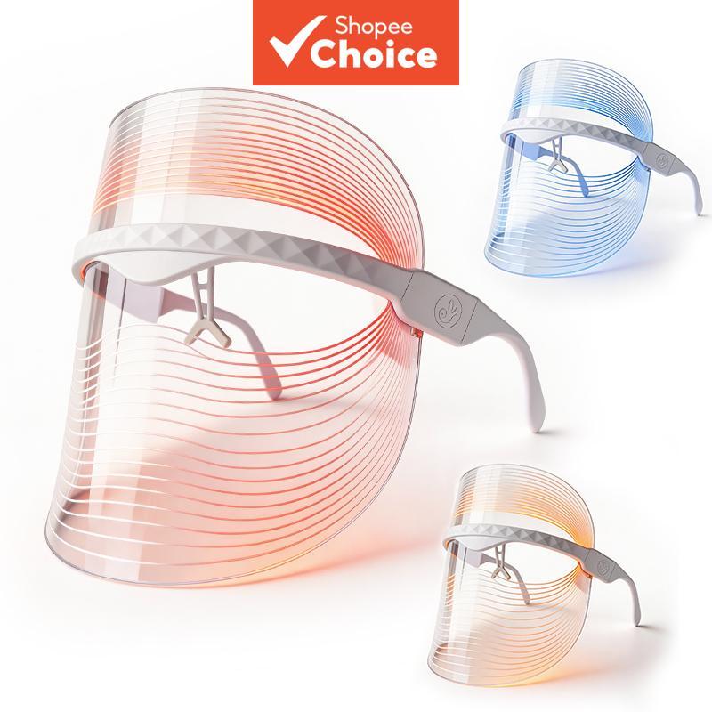 Máscara De Terapia De Luz Facial LED Multicolorida Para Uso Doméstico Rejuvenescimento Da Pele Minimização De Poros