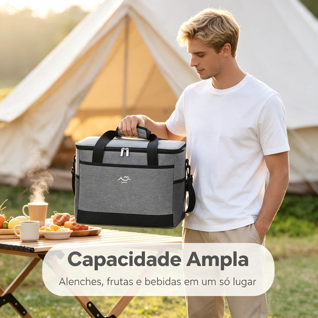 Bolsa Térmica Isolante Mantém Temperatura Comida Bebida Ideal Piquenique Trabalho Viagem