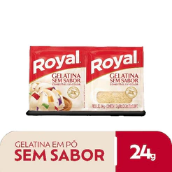 Royal Gelatina em pó sem sabor incolor 24g