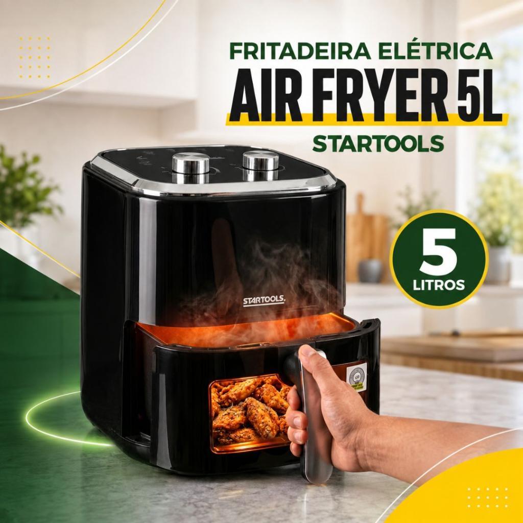 Fritadeira Elétrica Air Fryer 5 Litros 220V 1350W - Startools