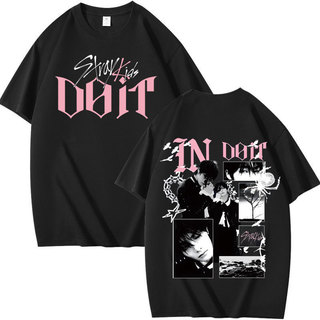 Camiseta Estampada KPOP Stray Kids " DO IT " Merch - Casual Confortável Streetwear - 100% Algodão Envio Rápido