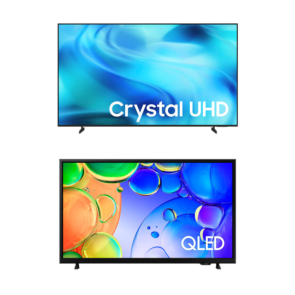 Samsung Smart TV 70" Crystal UHD 4K U8000H + Samsung Smart TV 43" QLED Full HD