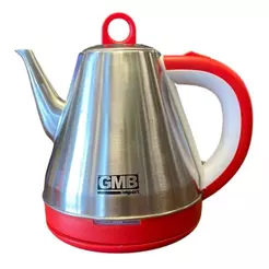 Chaleira Elétrica GMB Aço Inox 1,5L Vermelha 1500W com Desligamento Automático 110V