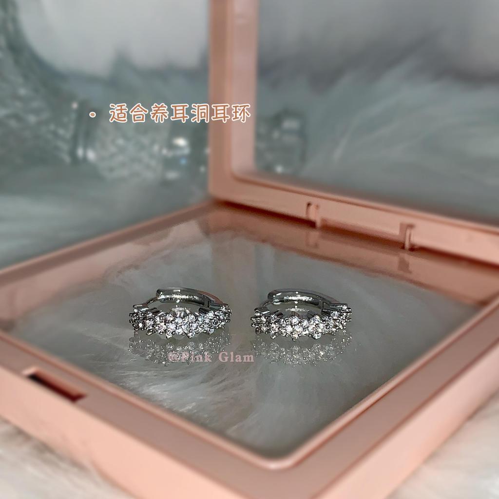 Rosa Glam Super piscando brincos caracol brincos menina High-End luz luxo diamante-cravejado brincos brincos