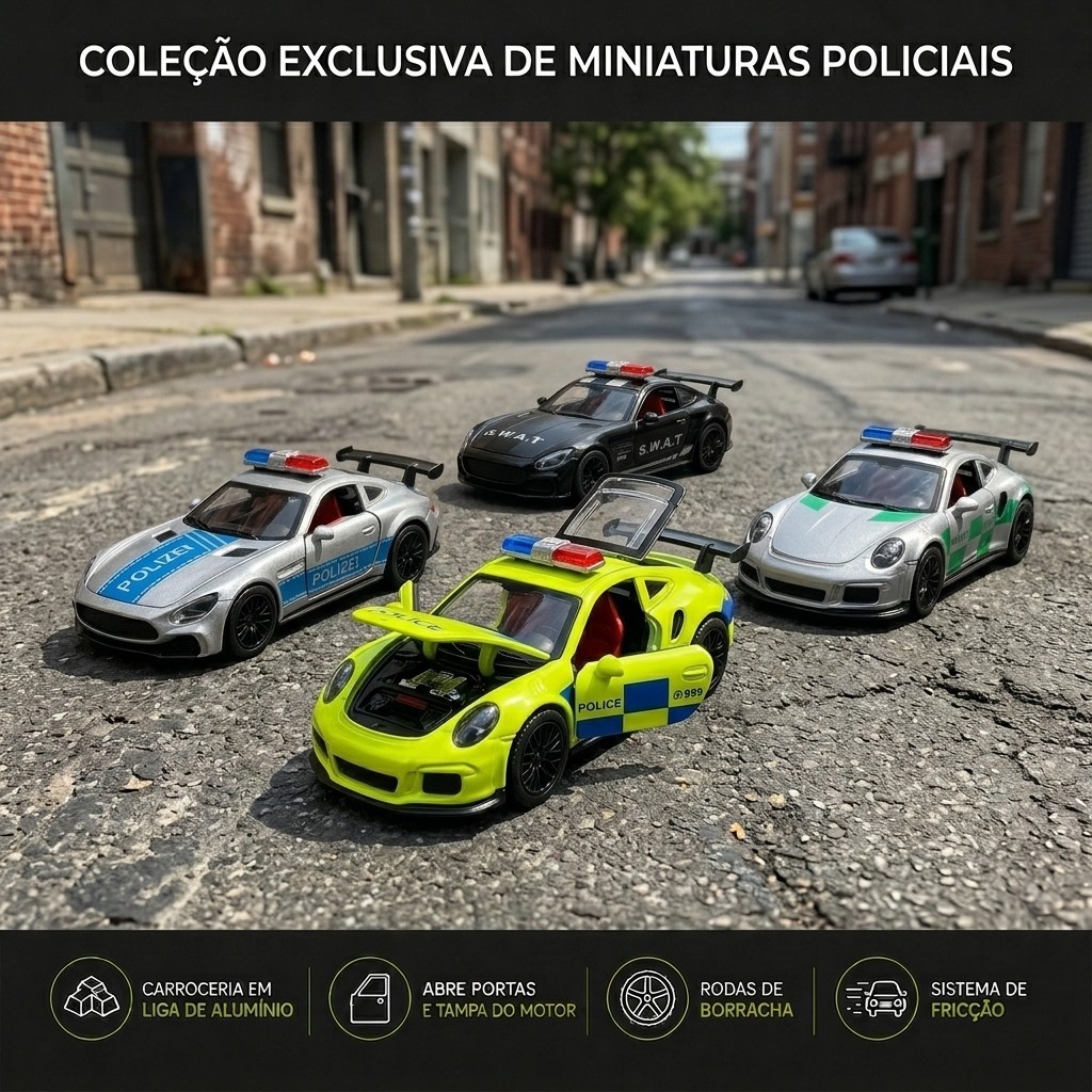 Miniatura BMW Audi Range Rover Vários Modelos 1:32 Fricção Abre Portas Carro Metal Realista