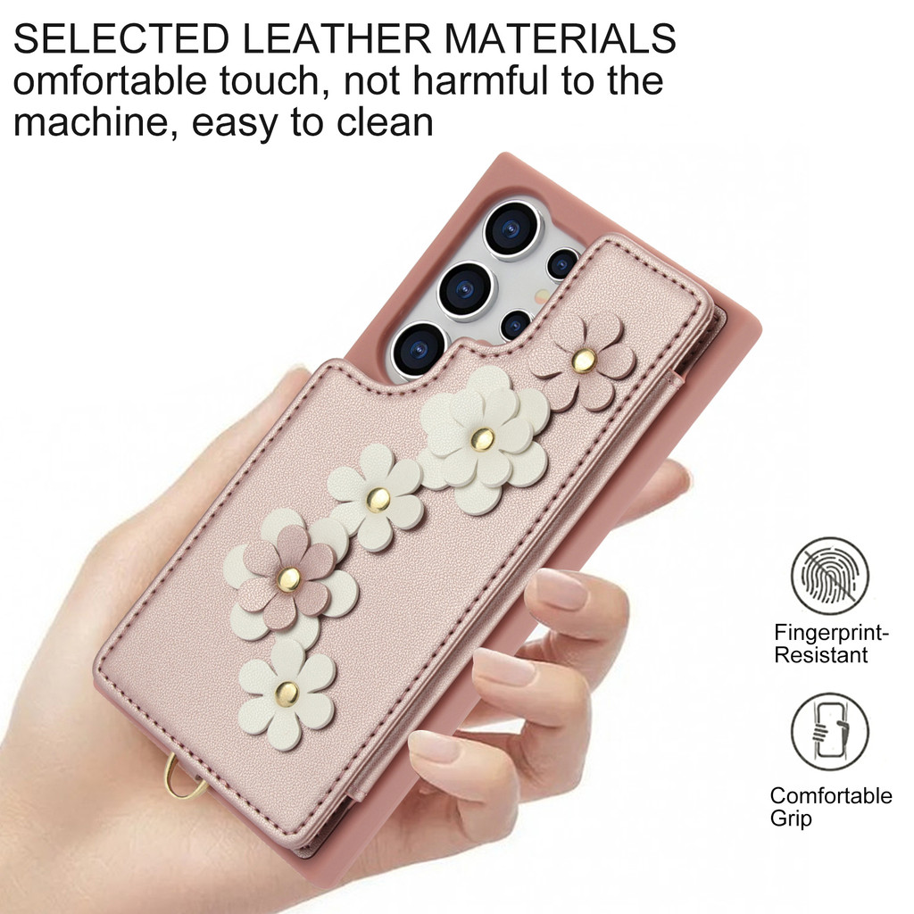 Capa Carteira De Cartão De Couro Para Samsung Galaxy S26 Ultra S25FE S25 Edge S24 Plus S23 FE S22 A56 A36 A18 A26 A17 De