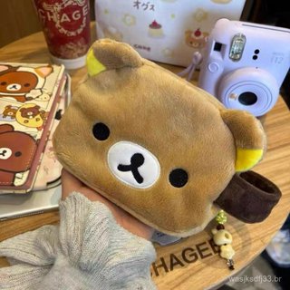 Bolsa de Armazenamento em Forma de Ursinho Fofo e Alegre, Porta-Moedas, Bolsa Portátil para Itens Diversos e Cosméticos 