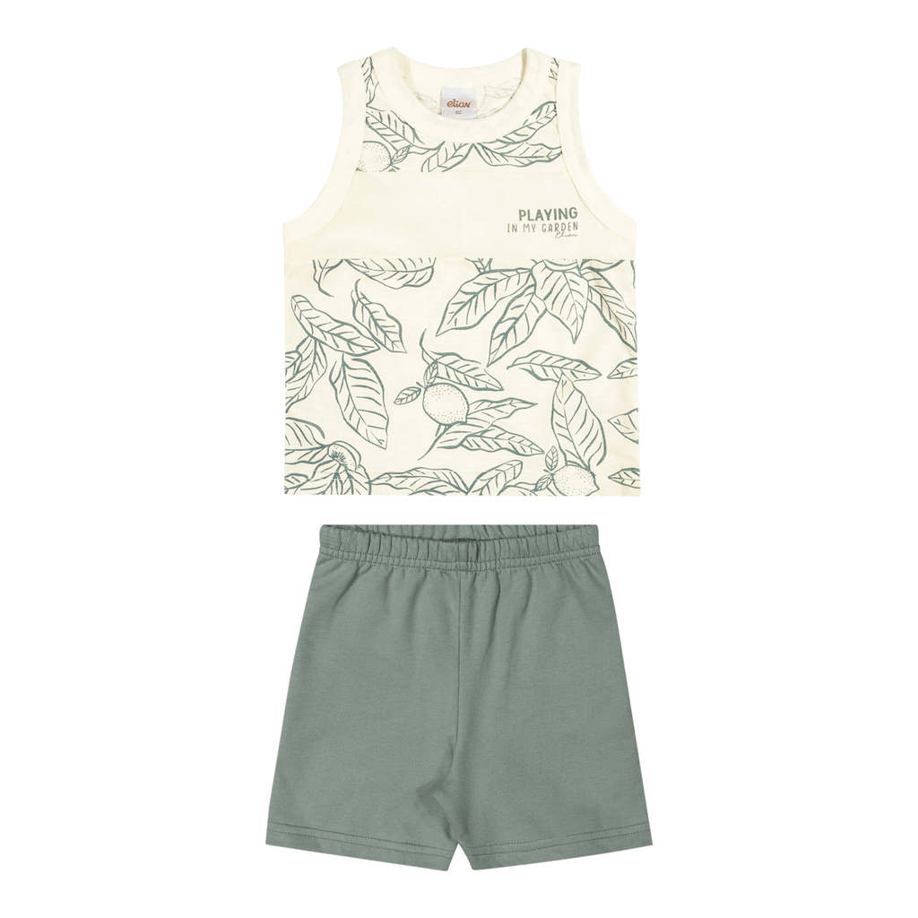 Conjunto Infantil Menino Nature Flamê Elian Bege — imagem 2 de 2