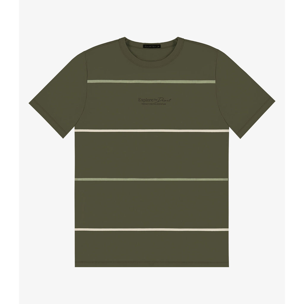 Camiseta Masculina em Meia Malha Diametro Verde