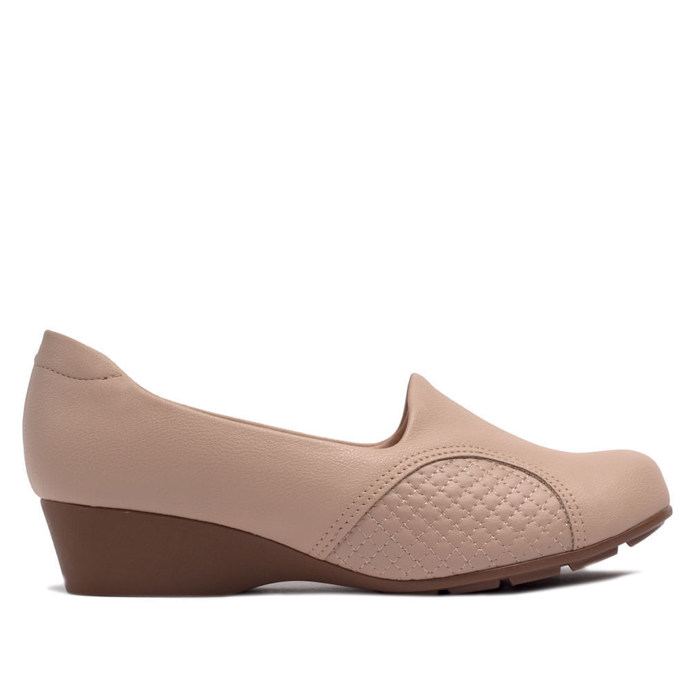 Sapato Feminino Modare Anabela Bege