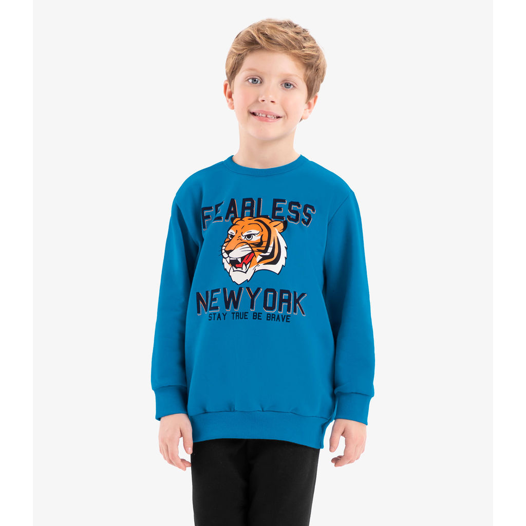 Moletom Infantil Em Moletom Rovi Kids Azul