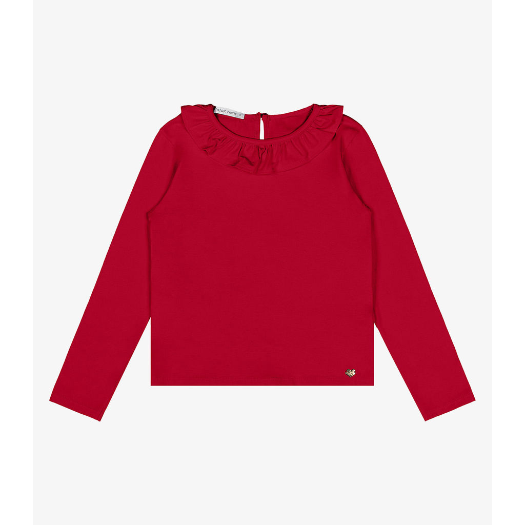 Blusa Infantil Manga Longa Cotton Trick Nick Vermelho