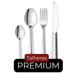 Kit 24 Talheres em Inox Premium 6 Facas 6 Garfos 6 Colheres Sopa Chá Jantar Almoço