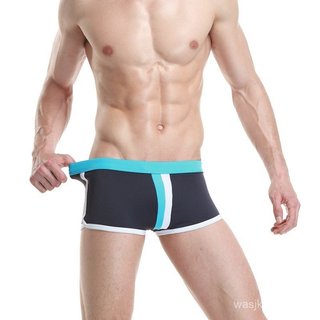 Calções De Banho Masculinos Da Moda Verão Cintura Baixa Bloco Colorido Praia Shorts Roupa