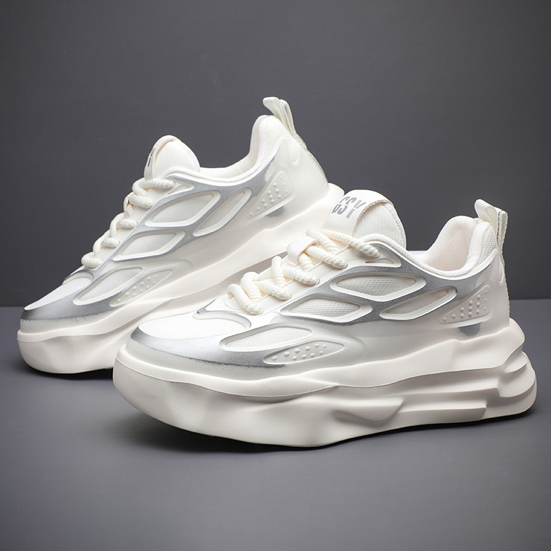 Verão Casual esportes papai sapatos de sola grossa branco sapatos masculinos All-Match influenciador masculino sapatos n