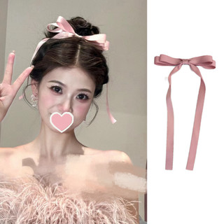 Grampo de cabelo com laço de fita rosa, clipe superior para meninas, acessórios para cabelo com redução de idade, clipe 