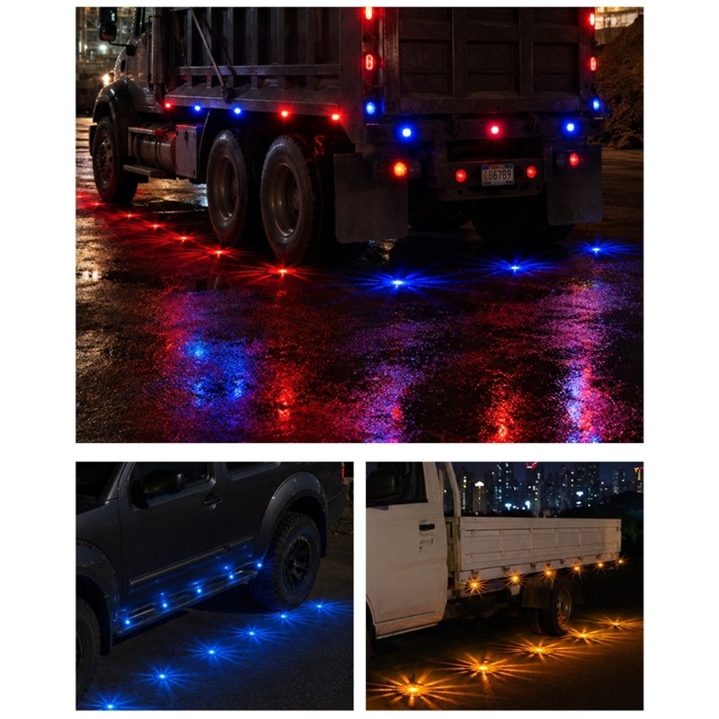 Lâmpada Marcadora Lateral Do Caminhão STE Pequena Melancia LED Luz 12-24V Cabos Fio Anexados