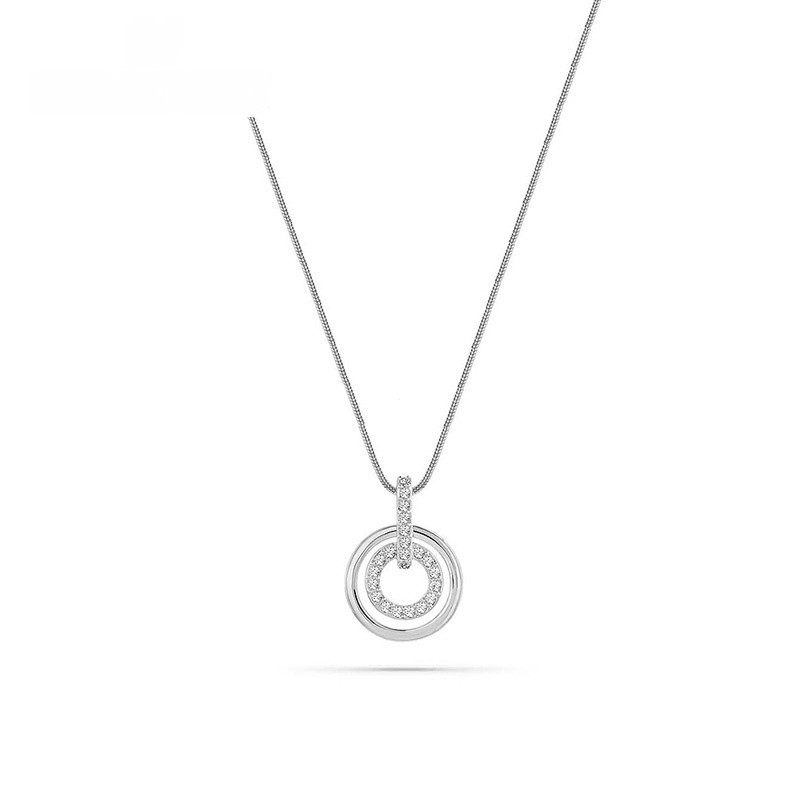 141 CIRCLE Colar Colar de Cristal Colar de Joias Artesanais Colar de Prata Colar de Pérolas Colar para Irmã Ornamentos d