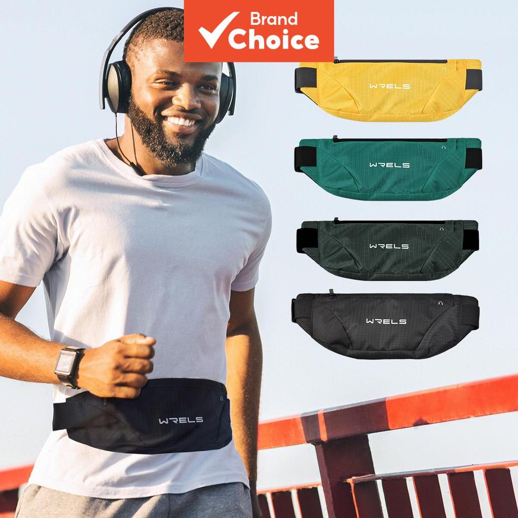 WRELS Bolsa De Cintura Invisível Masculina , À Prova D'água , Leve , Cinto De Corrida , Elástico , Pochete Para Maratona