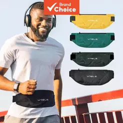 WRELS Bolsa De Cintura Invisível Masculina , À Prova D'água , Leve , Cinto De Corrida , Elástico , Pochete Para Maratona