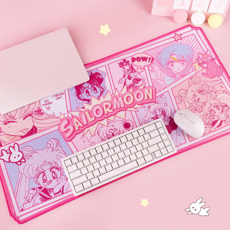 FTTOT água gelo lua Mouse pad marinheiro lua Anime teclado de grandes dimensões mesa do computador almofada de pulso