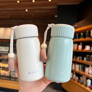 Copo térmico simples 304 aço inoxidável pequeno fresco estudante portátil acompanhando copo masculino feminino presente 