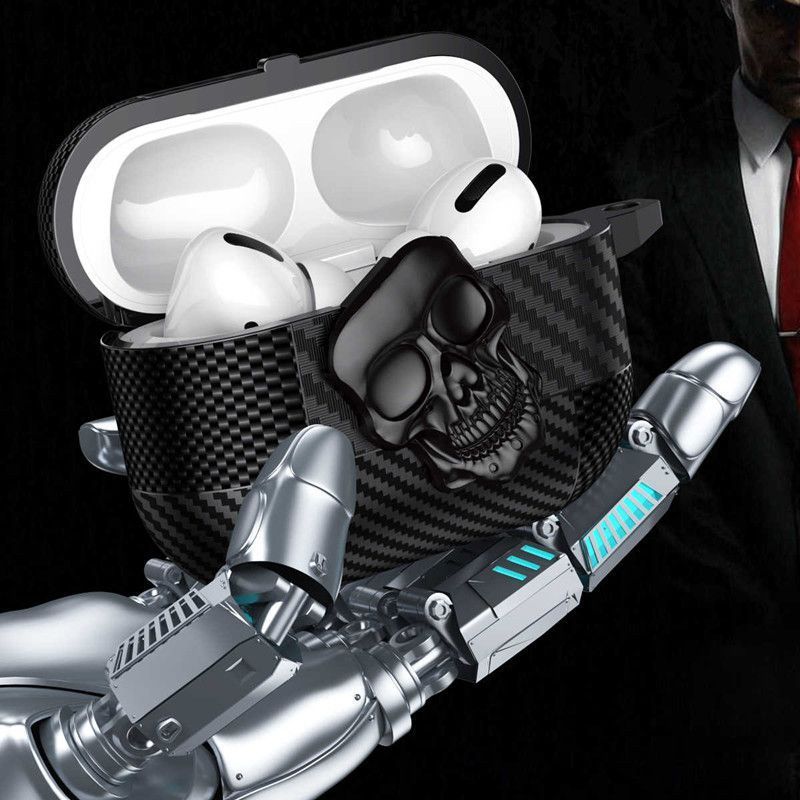 AirPodsPRO3 Capa protetora AirPods4 Apple Capa para fone de ouvido 7a geração Caveira Fechadura giratória exclusiva20260