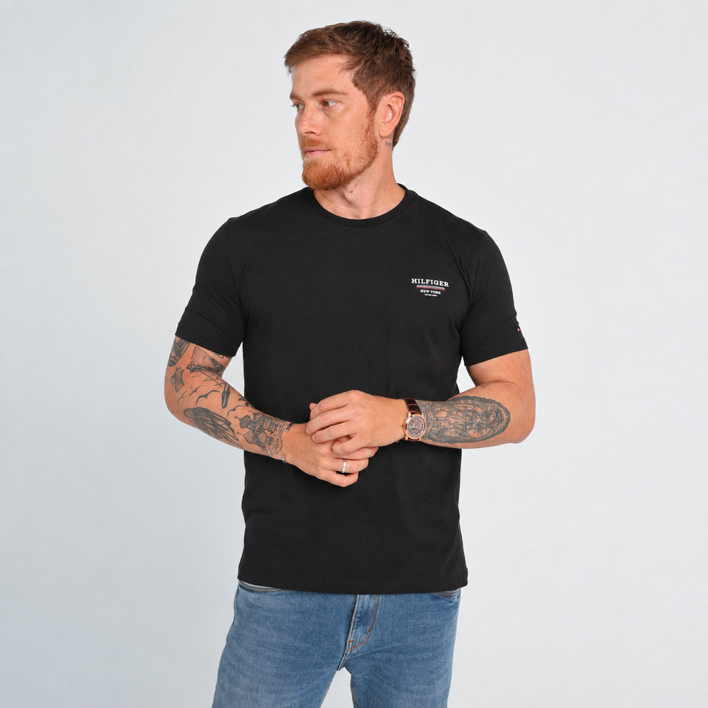 Camiseta Masculina Tommy Hilfiger Original Logo Peito NY