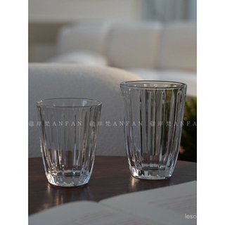 Anfan* Copo de Vidro Simples para Café, Copo Listrado para Água, Copo para Latte, Copo para Suco, Copo para Leite, Copo 