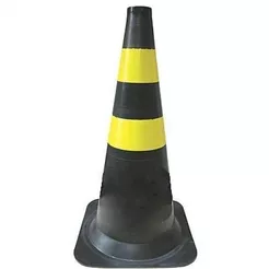 Cone para sinalização 50 cm com 2 faixas - RM-42