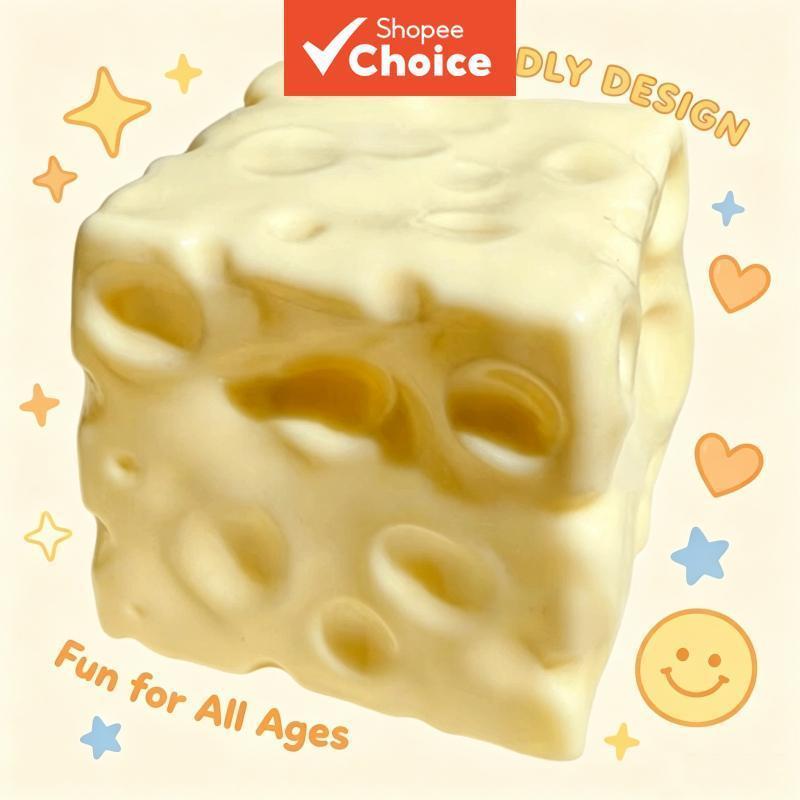 Brinquedo de Apertar Queijo Grande Gigante Jumbo de Vaselina, Squeeze Cheesy Lento Para Crianças