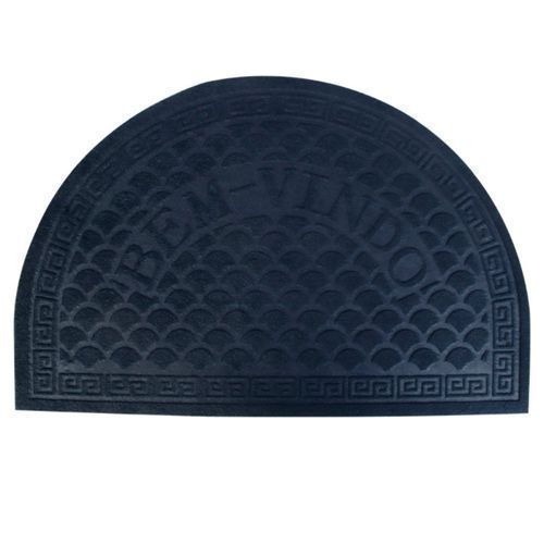 Tapete Banheiro Meia Lua Veludo PVC Poliéster 37x58cm Sortido CLEAN TECH — imagem 2 de 2