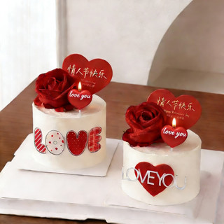 Romântico 520 Dia dos Namorados Decoração de Bolo Feliz Dia dos Namorados Confissão Coração Acrílico LOVEYOU Love Plug-I