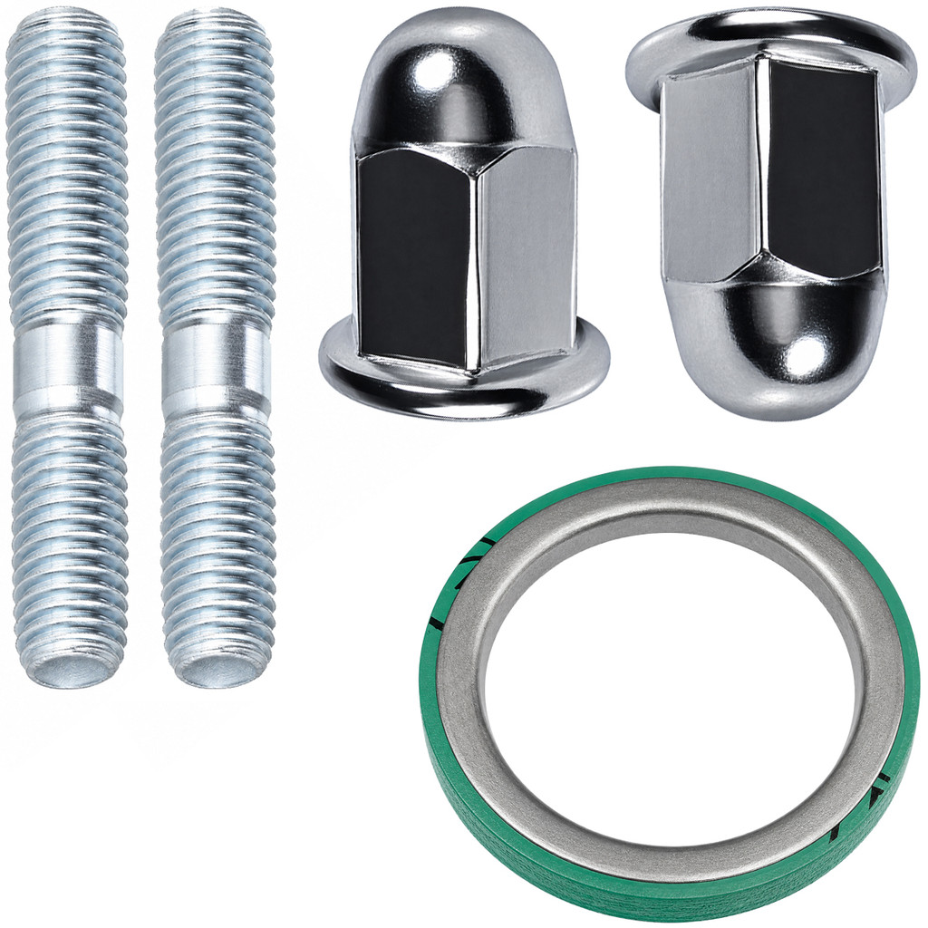 Kit prisioneiro parafuso do escape Biz110 Pop110 CRF110 8x8x50 com porca e anel