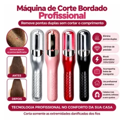 Máquina de Corte Bordado Removedora de Pontas Duplas Automática Recarregável Bivolt